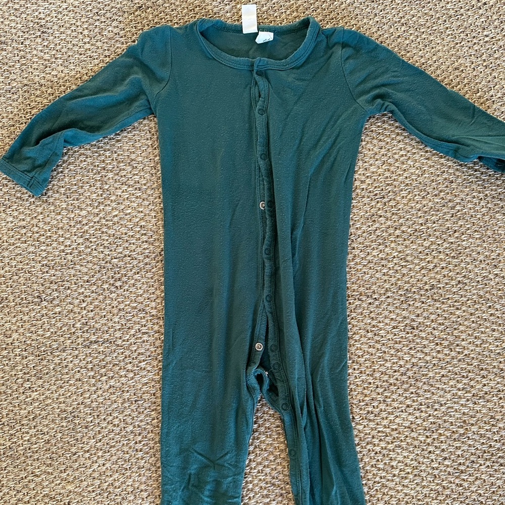Kyte baby footie emerald green